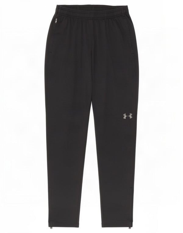 Calça de treino masculina Under Armour pequena poliéster preta