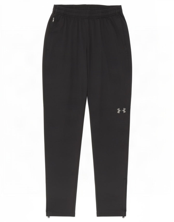 Calça de treino masculina Under Armour pequena poliéster preta