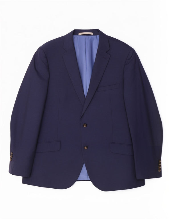 Jaqueta blazer masculina de 2 botões Marks & Spencer Reino Unido 44 XL azul marinho clássico