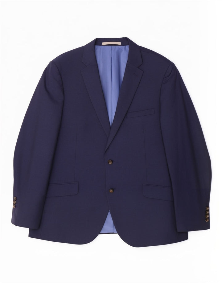 Jaqueta blazer masculina de 2 botões Marks & Spencer Reino Unido 44 XL azul marinho clássico