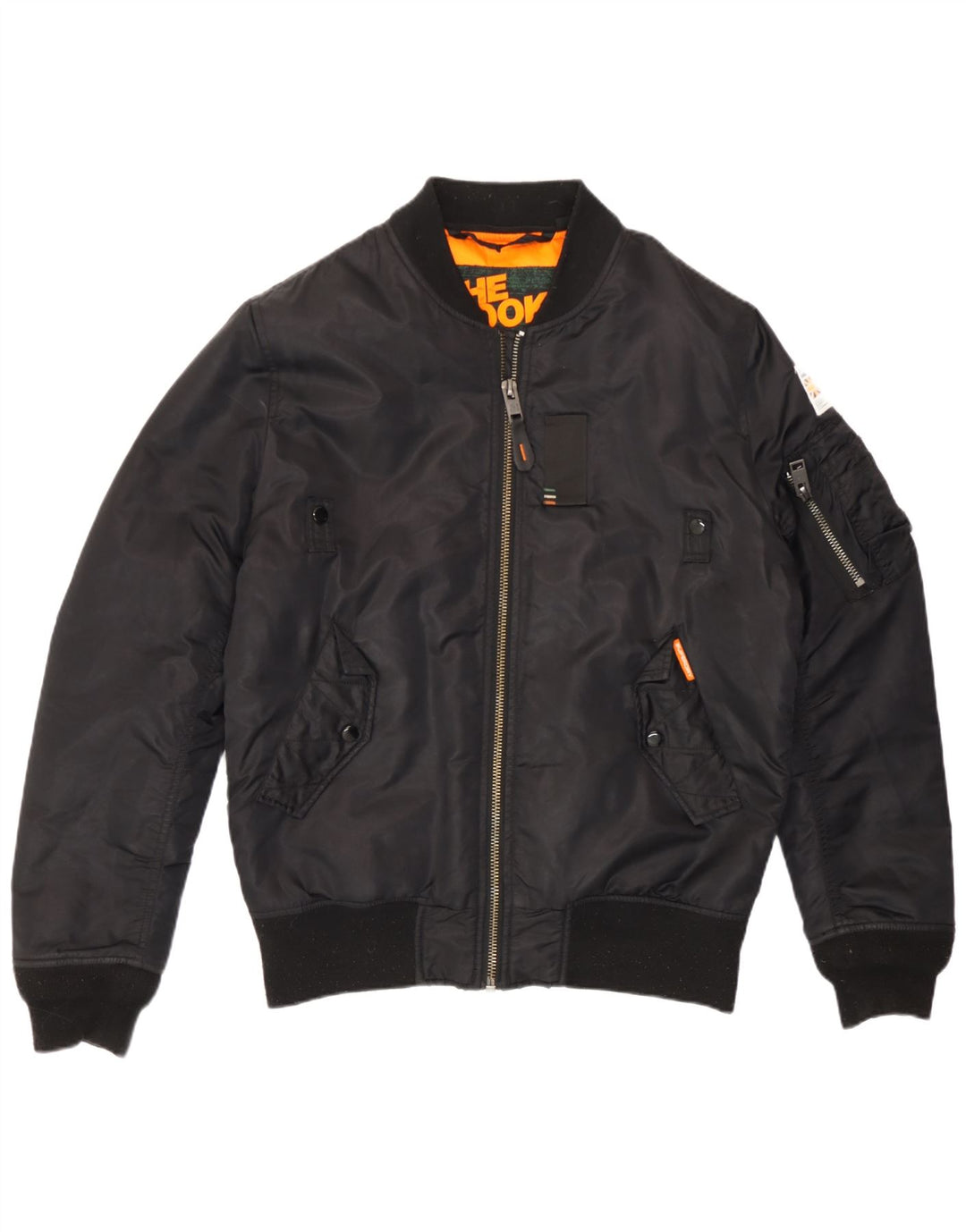 Superdry Mens The Rookie Bomber Jacket UK 40 Grande Preto