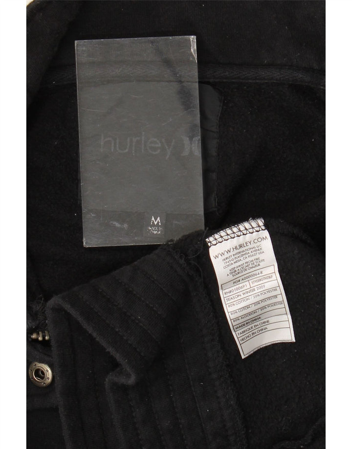 Jaqueta bomber militar Hurley feminina UK 14 algodão preto médio