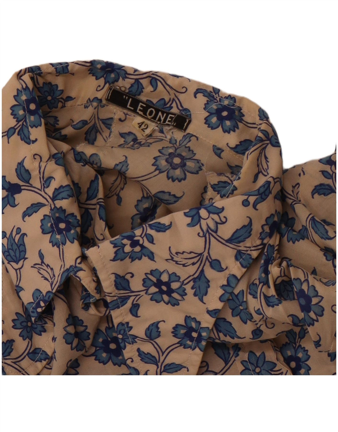 LEONE Camisa feminina vestido IT 42 médio off white floral