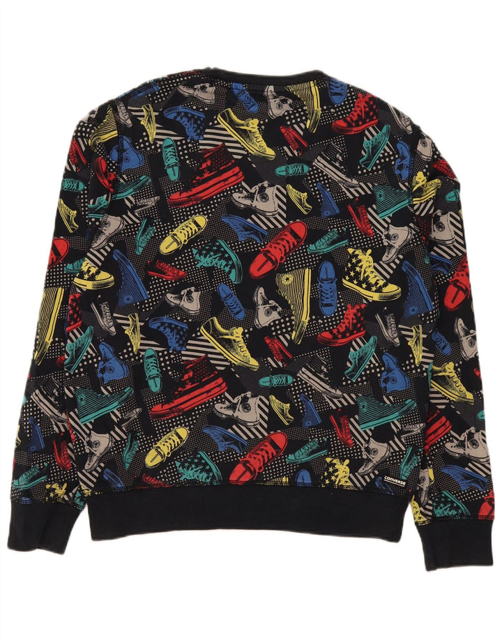 Converse masculino gráfico moletom jumper médio algodão multicolorido