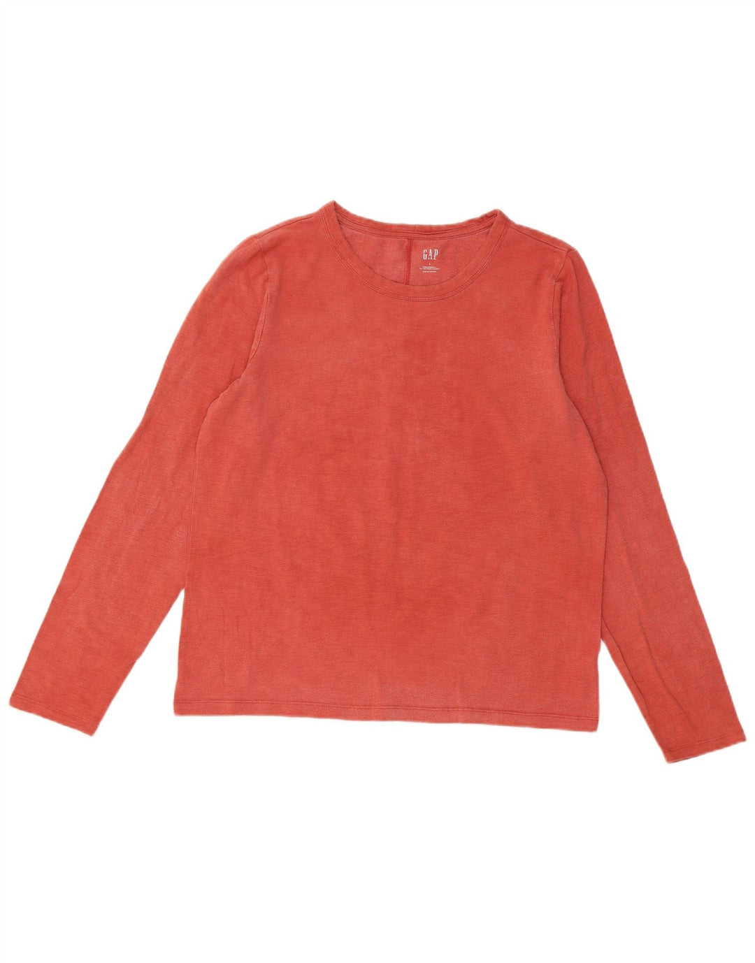 Top feminino Gap de manga comprida UK 14 grande algodão vermelho