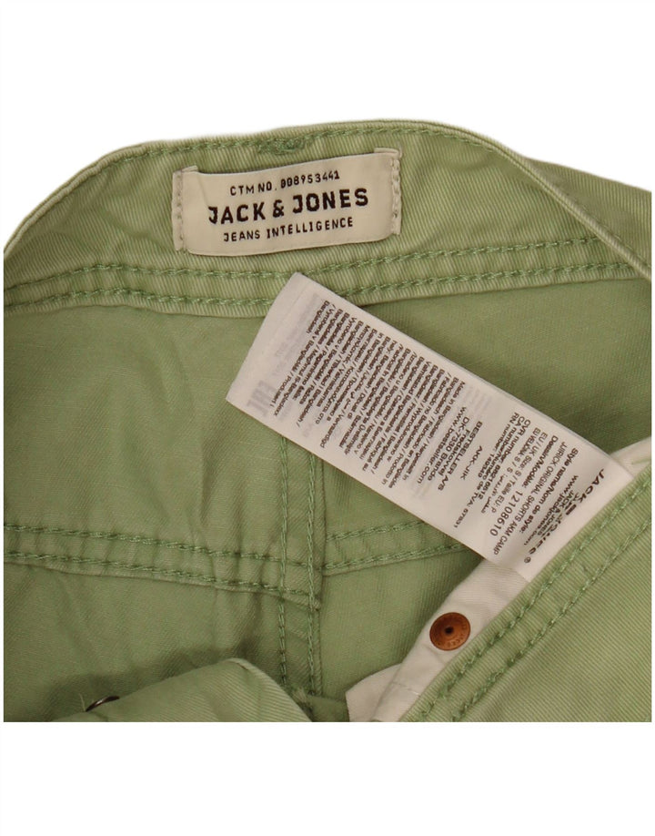 Shorts jeans masculino JACK & JONES de ajuste regular W30 algodão verde médio