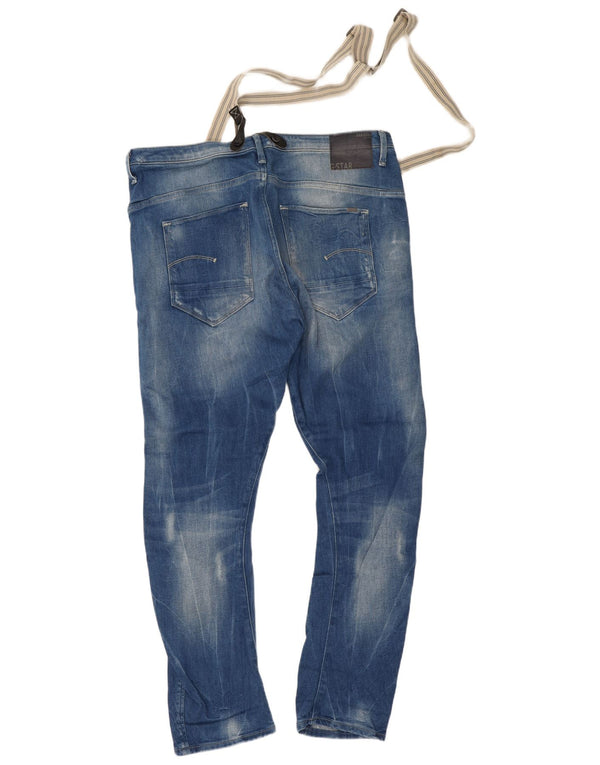 G-Star Mens Acid Wash Anti Fit Jeans Slim W30 L28 Algodão Azul