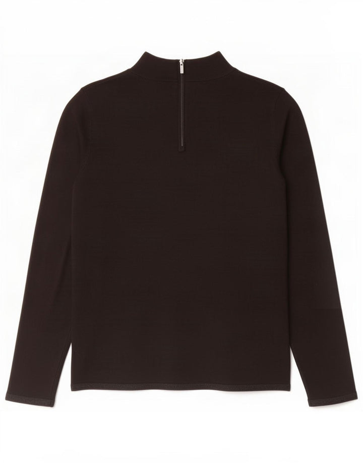 Suéter feminino Coast com gola tartaruga Reino Unido 12 viscose preta média