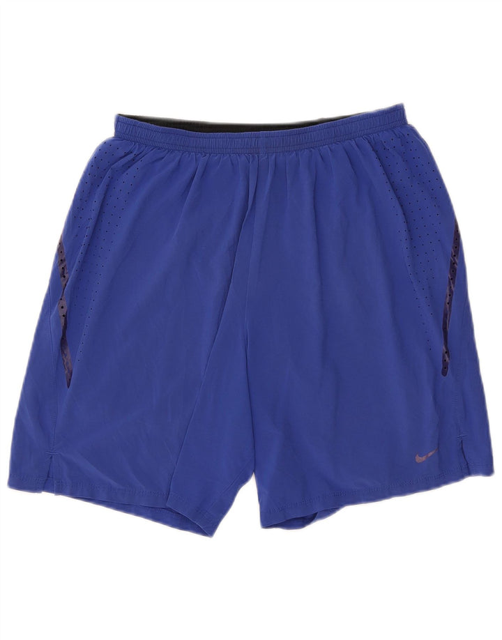 Nike Mens Dri Fit Sport Shorts Médio Azul Poliéster