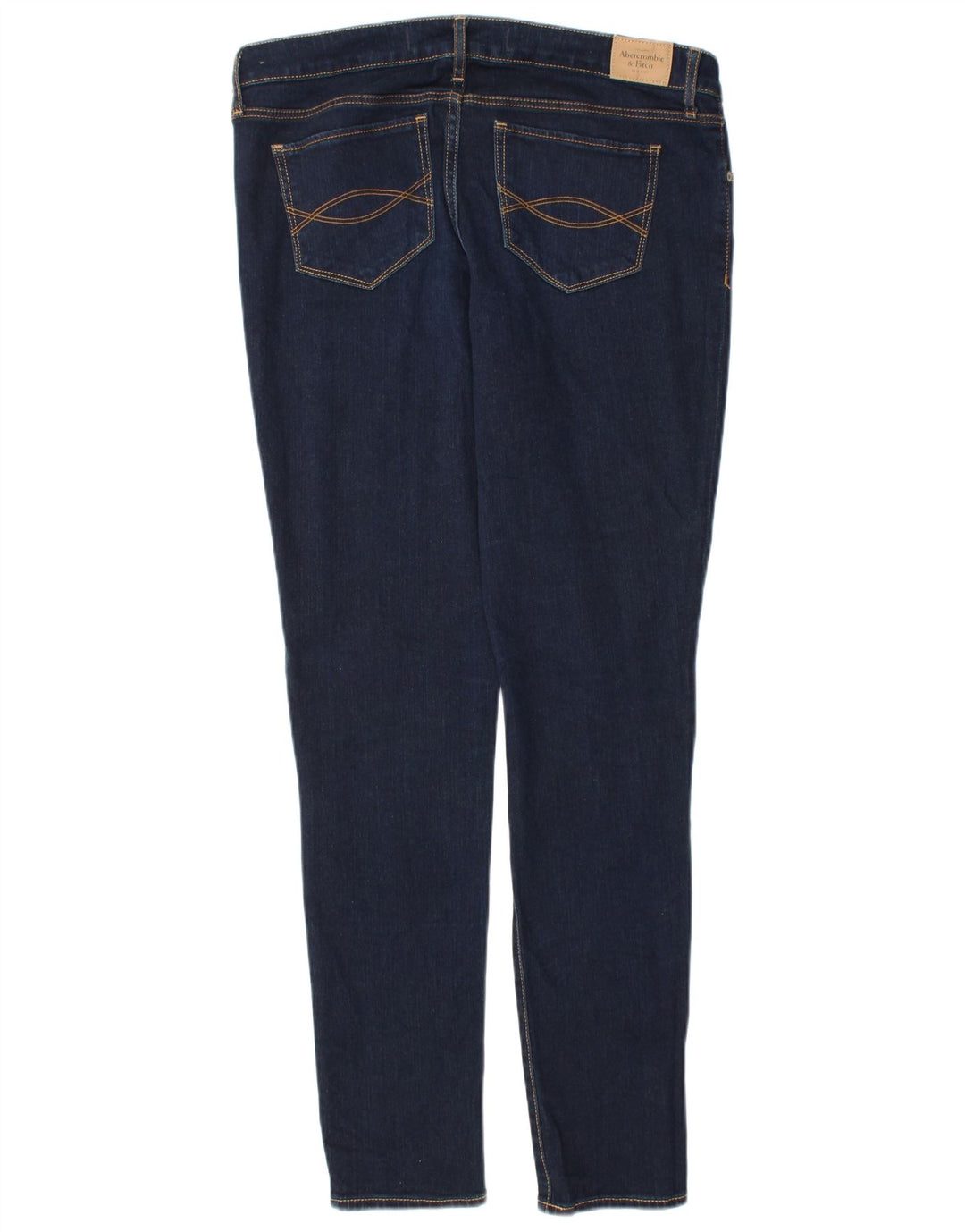 Calça jeans skinny feminina ABERCROMBIE & FITCH EUA 12 grande W31 L31 azul marinho