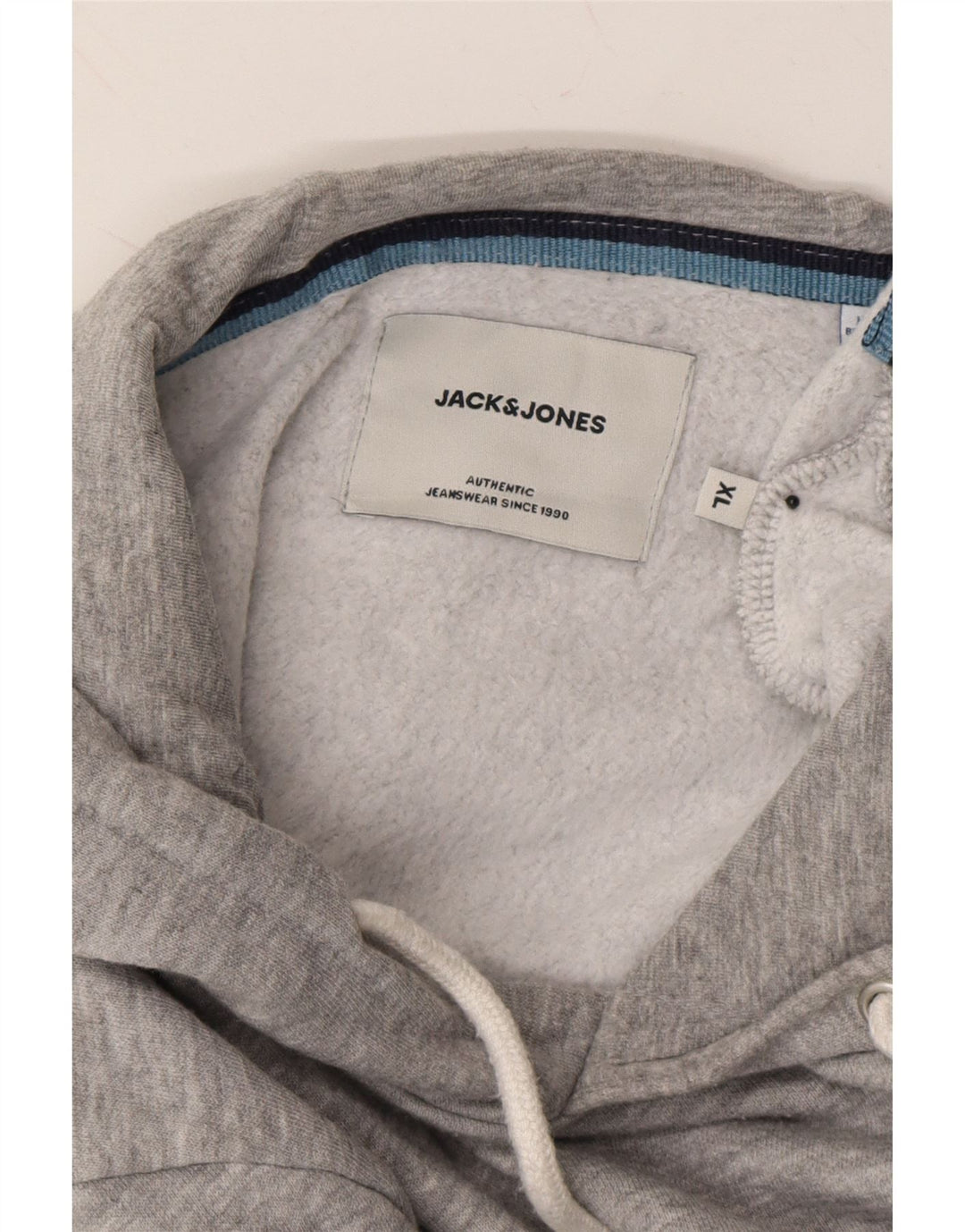 JACK & JONES Mens Graphic Hoodie Jumper XL  Grey Cotton Vintage Jack & Jones and Second-Hand Jack & Jones from Messina Hembry 