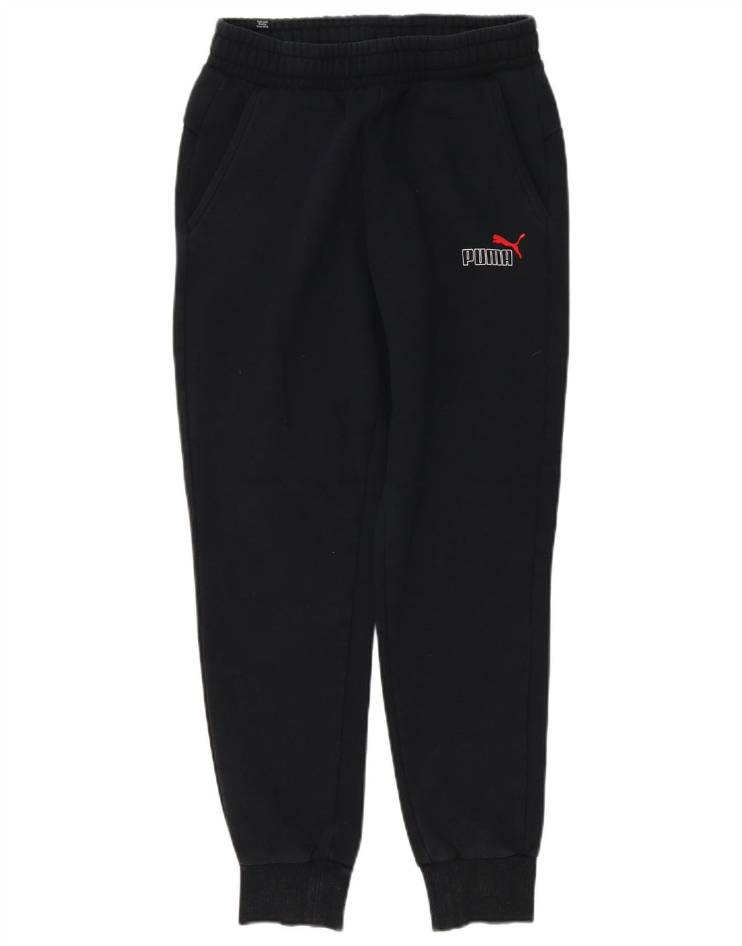 Calça de treino masculina Puma Joggers pequeno algodão preto