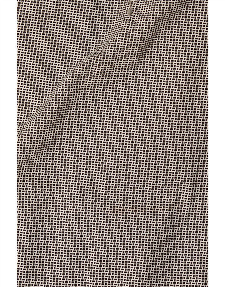 Camisa masculina Hugo Boss Regular Fit algodão geométrico preto médio