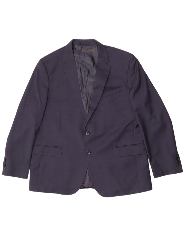 Jaqueta Blazer Marks & Spencer Masculina Autograph 2 Botões Reino Unido 48 2XL Azul Marinho