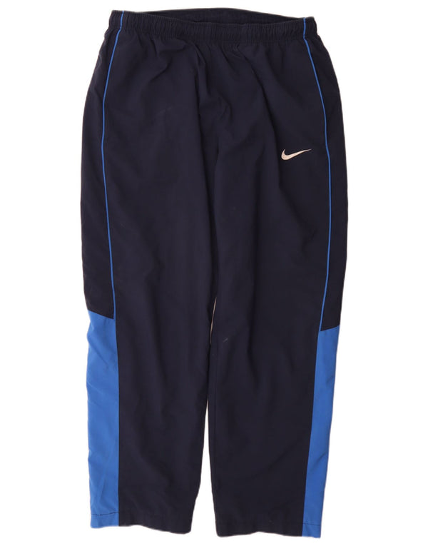 Calça de treino masculina Nike XL azul marinho colorblock poliéster esportivo