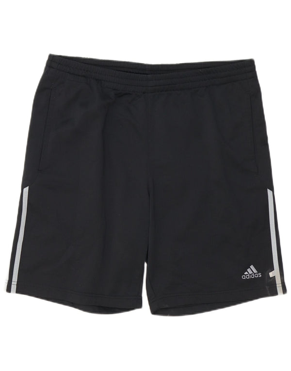 Shorts esportivos masculinos Adidas grande poliéster preto