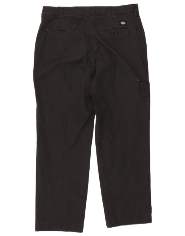 Calça feminina Dickies Petite Straight Cargo EUA 10 Grande W30 L26 Preta