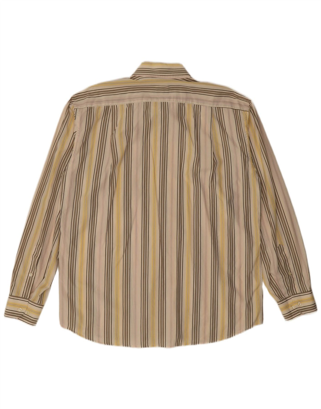 Camisa masculina Roccobarocco tamanho 42 16 1/2 grande listrada amarela