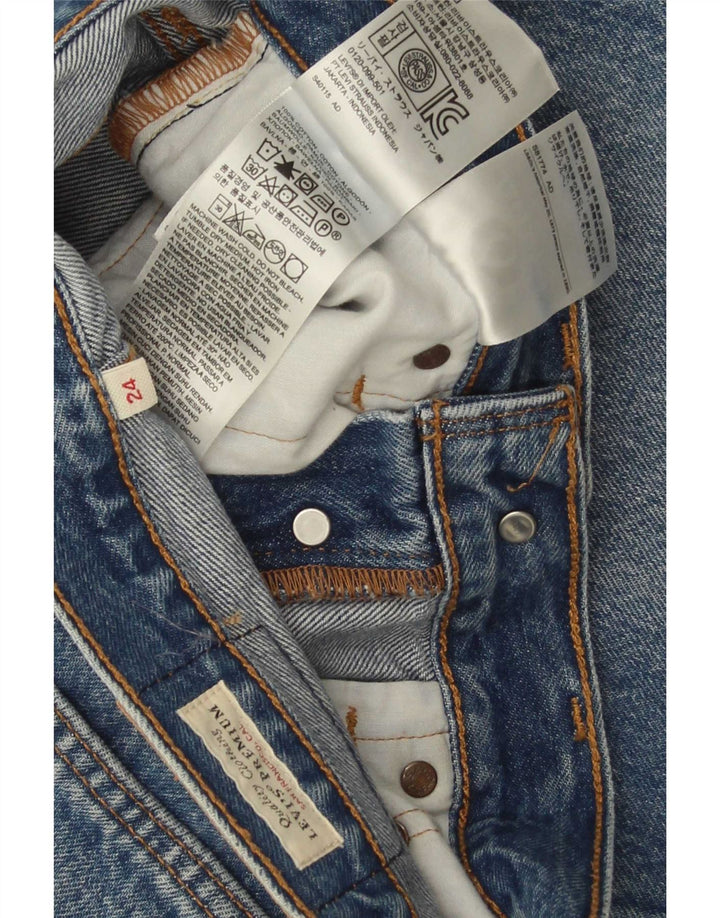 Saia jeans feminina Levi's W24 XS azul algodão