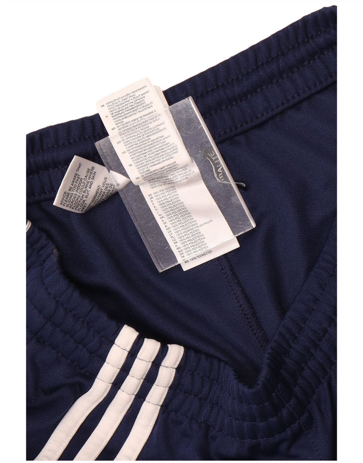 Calça de treino masculina Adidas Climalite médio azul marinho colorblock