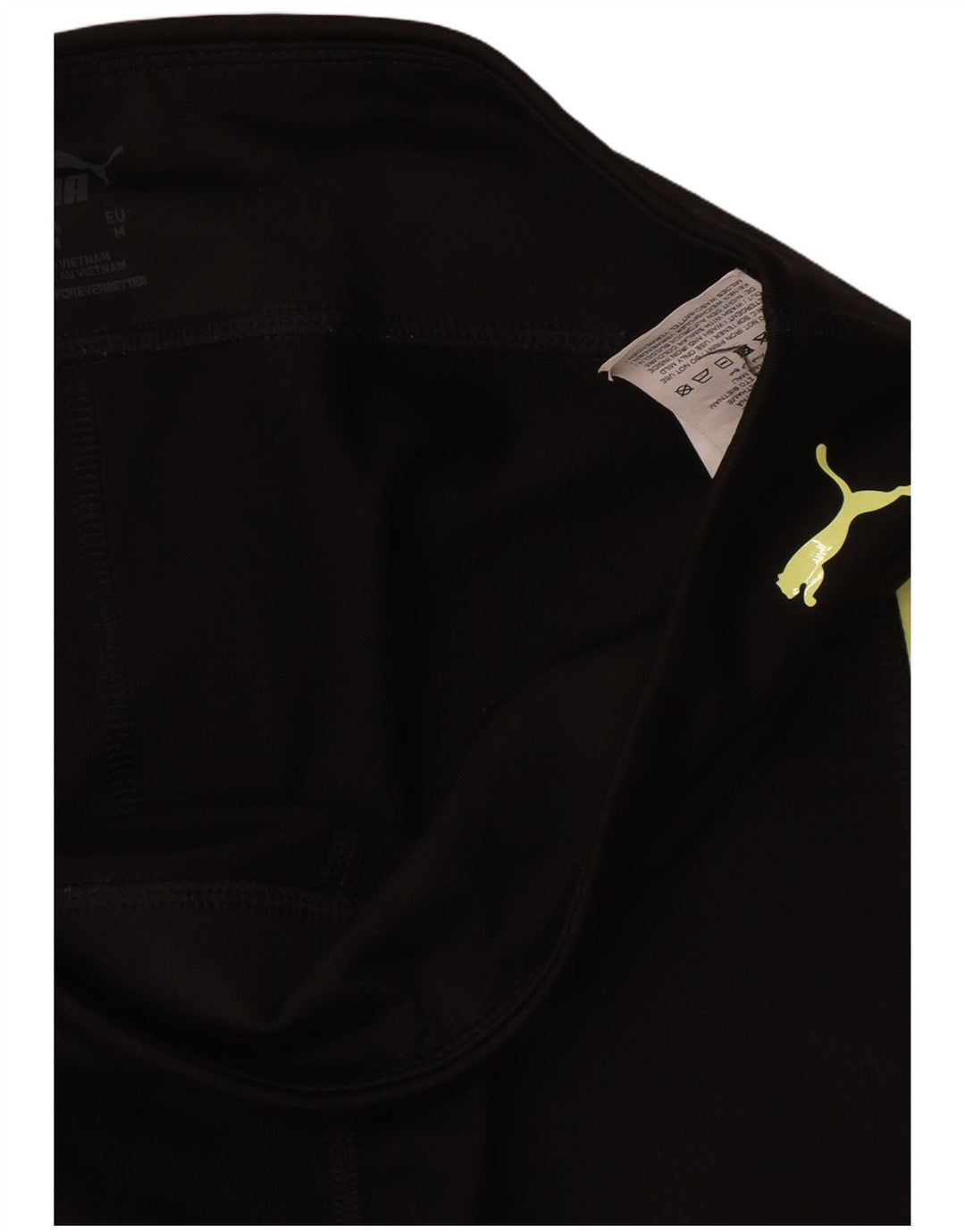 Puma Womens Graphic Leggings UK 12 Médio Preto Colourblock Nylon