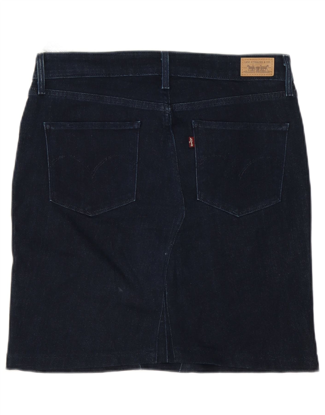 Saia jeans feminina Levi's W30 algodão azul marinho médio