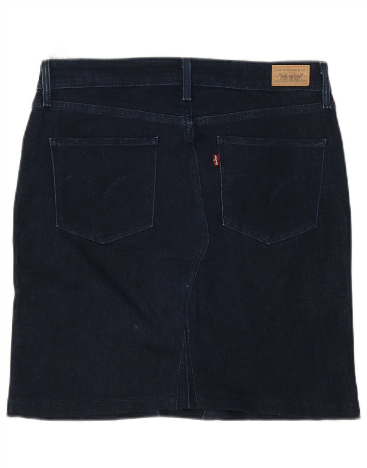 Saia jeans feminina Levi's W30 algodão azul marinho médio