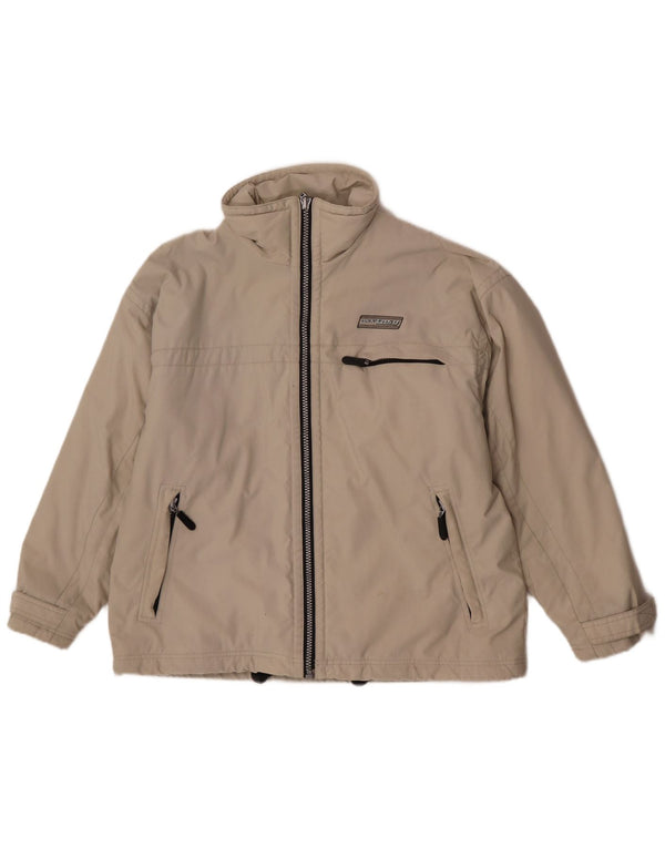 Jaqueta corta-vento masculina Exxtasy Loose Fit UK 36 pequena bege nylon