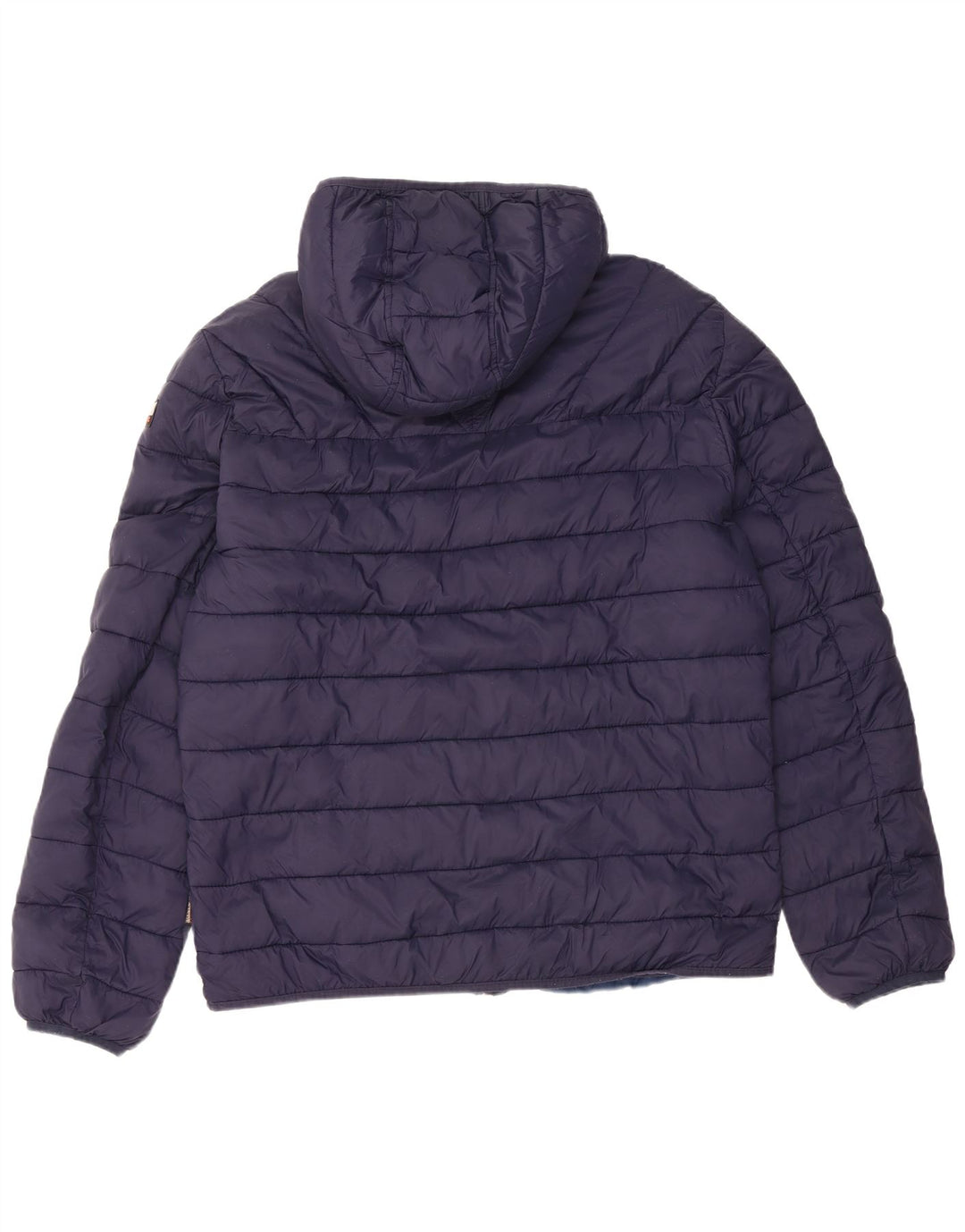 Jaqueta masculina acolchoada com capuz Napapijri UK 44 2XL azul marinho poliamida