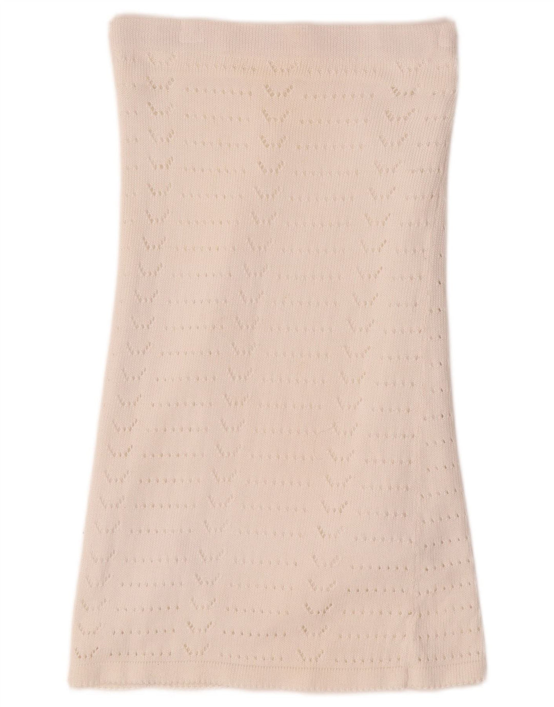 Saia feminina VINTAGE em malha A-Line W28 médio branco