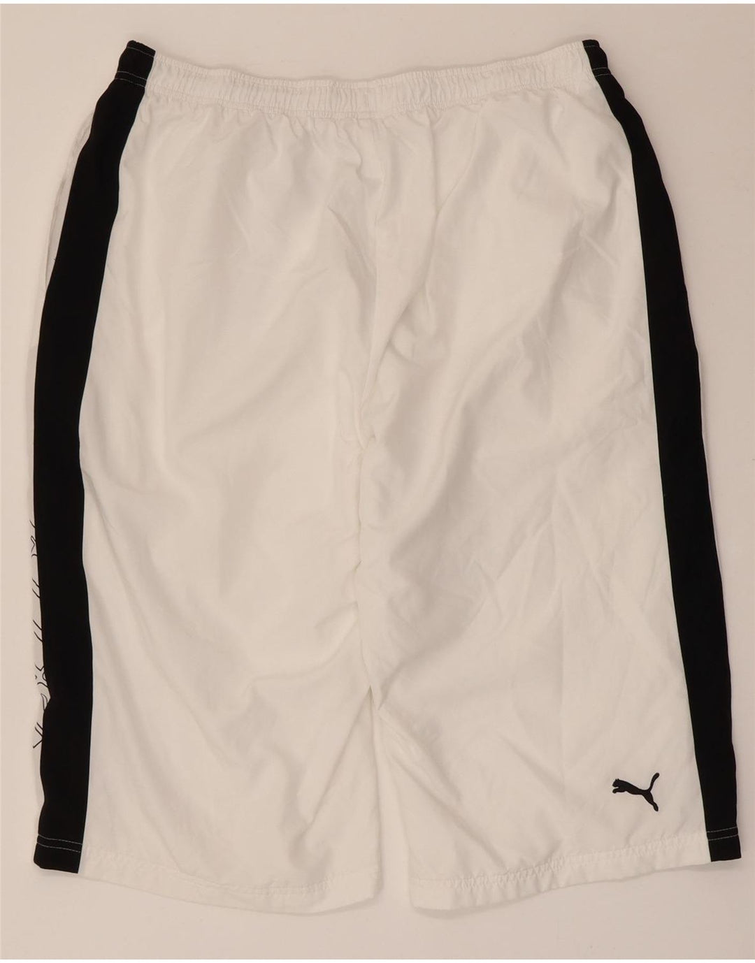 Shorts esportivos gráficos masculinos Puma XL branco colorblock poliéster
