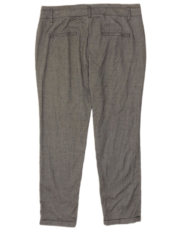 Zara Mens Slim Chino Calças EU 40 Médio W30 L27 Cinza Poliamida