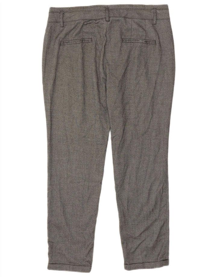 Zara Mens Slim Chino Calças EU 40 Médio W30 L27 Cinza Poliamida