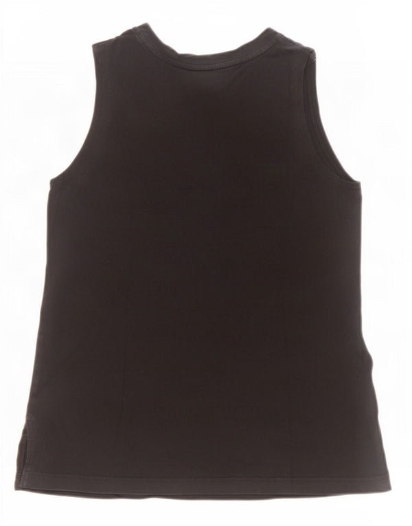 Nike masculino gráfico colete top médio preto colorblock algodão
