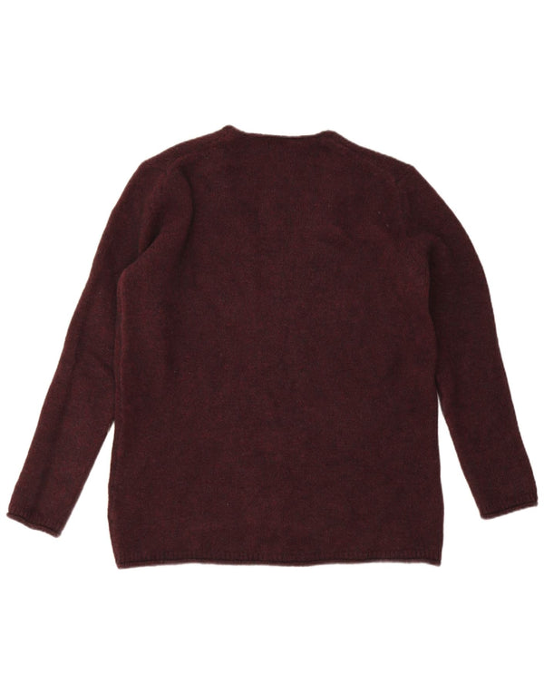 Rifle Mens V-Neck Jumper Sweater XL Burgundy