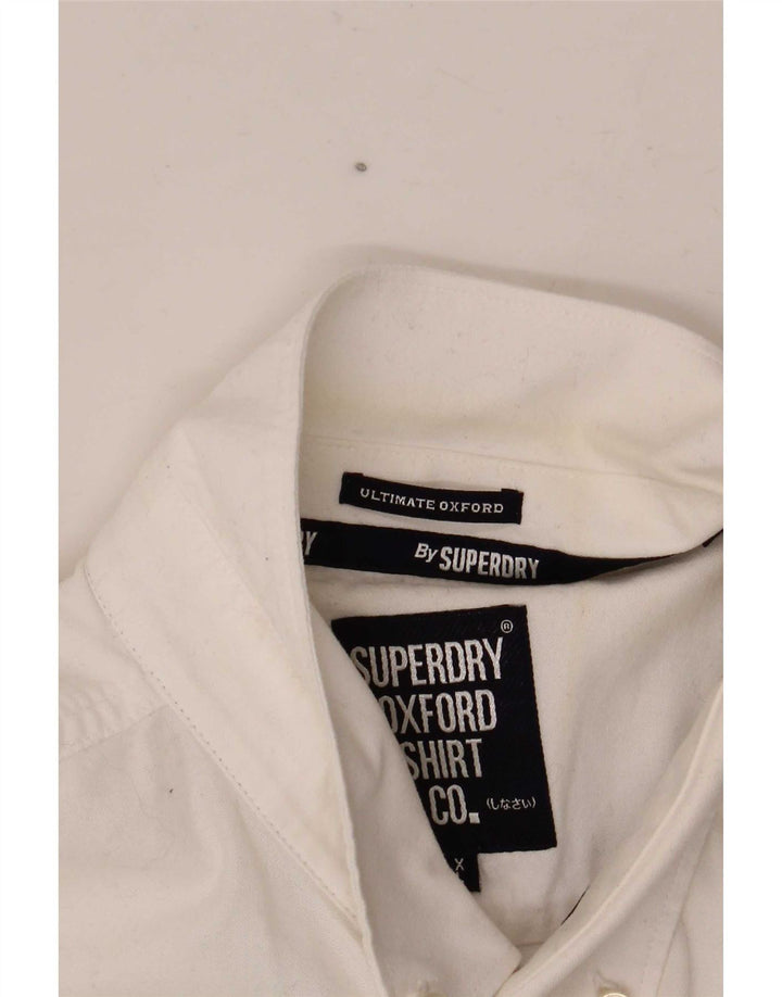 Camisa masculina Superdry de manga curta XL algodão branco