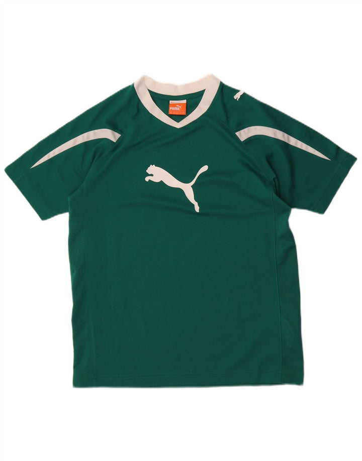 Camiseta PUMA Meninos Graphic 13-14 Anos Verde Poliéster
