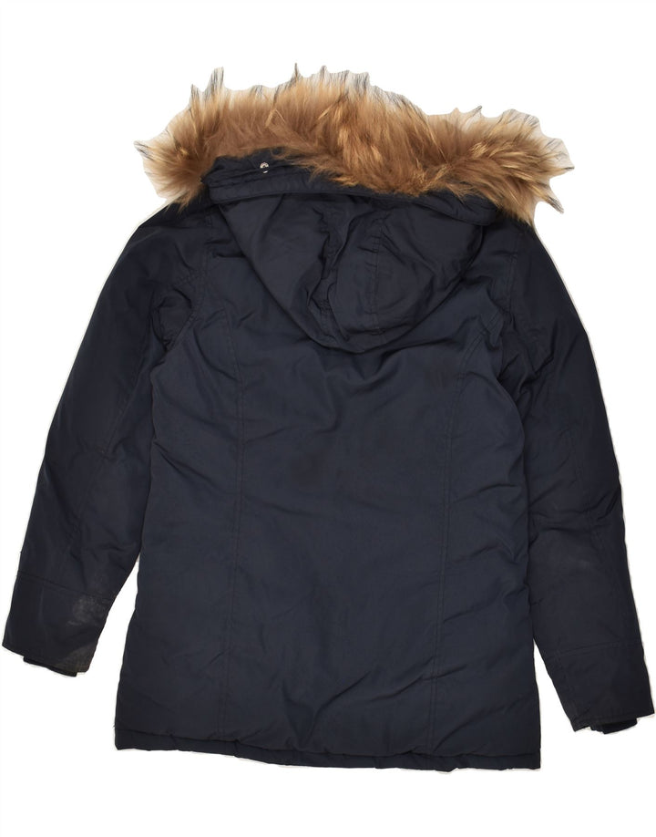 GIANFRANCO FERRE Girls Hooded Padded Jacket 13-14 Years Navy Blue | Vintage Gianfranco Ferre | Thrift | Second-Hand Gianfranco Ferre | Used Clothing | Messina Hembry 