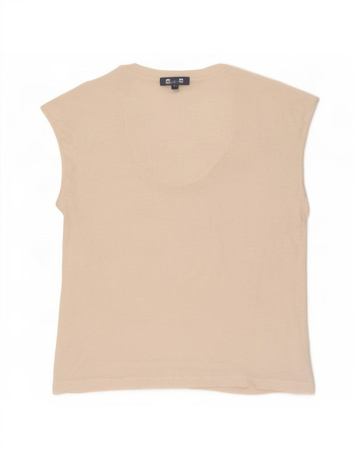 Colete feminino Massimo Dutti UK 14 médio off white