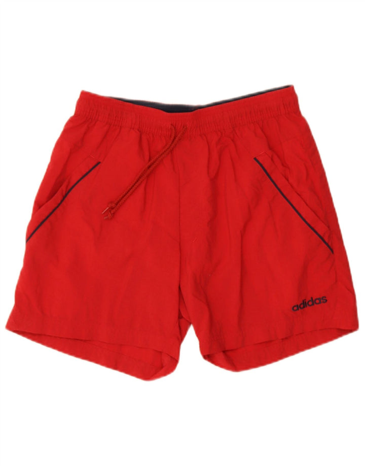 Shorts esportivos masculinos Adidas pequenos poliamida vermelha