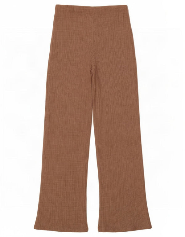 Zara Calça feminina casual folgada média W28 L32 bege Lyocell