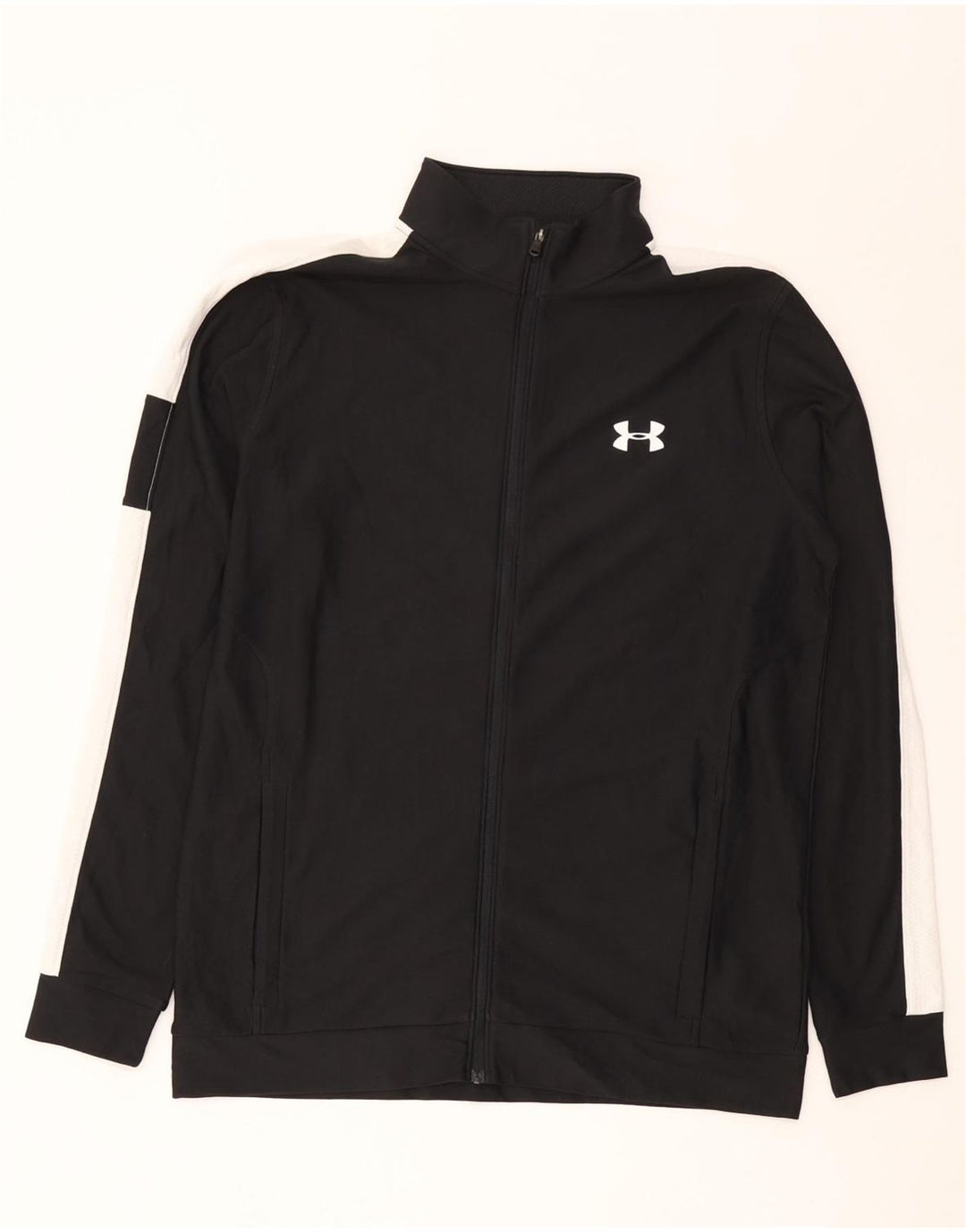 Under ARMOR Jaqueta masculina de agasalho justa, bloco colorido preto médio