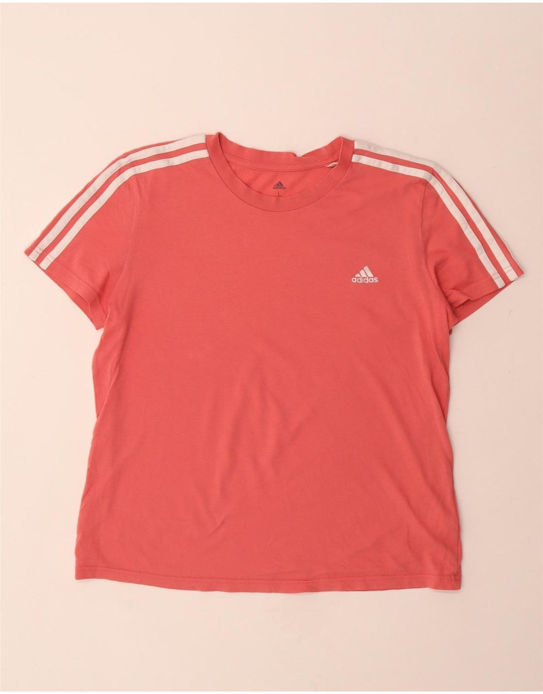Camiseta feminina ADIDAS UK 16/18 grande algodão rosa