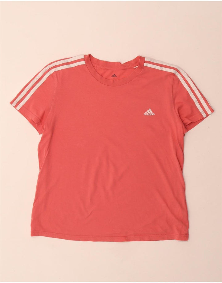 Camiseta feminina ADIDAS UK 16/18 grande algodão rosa