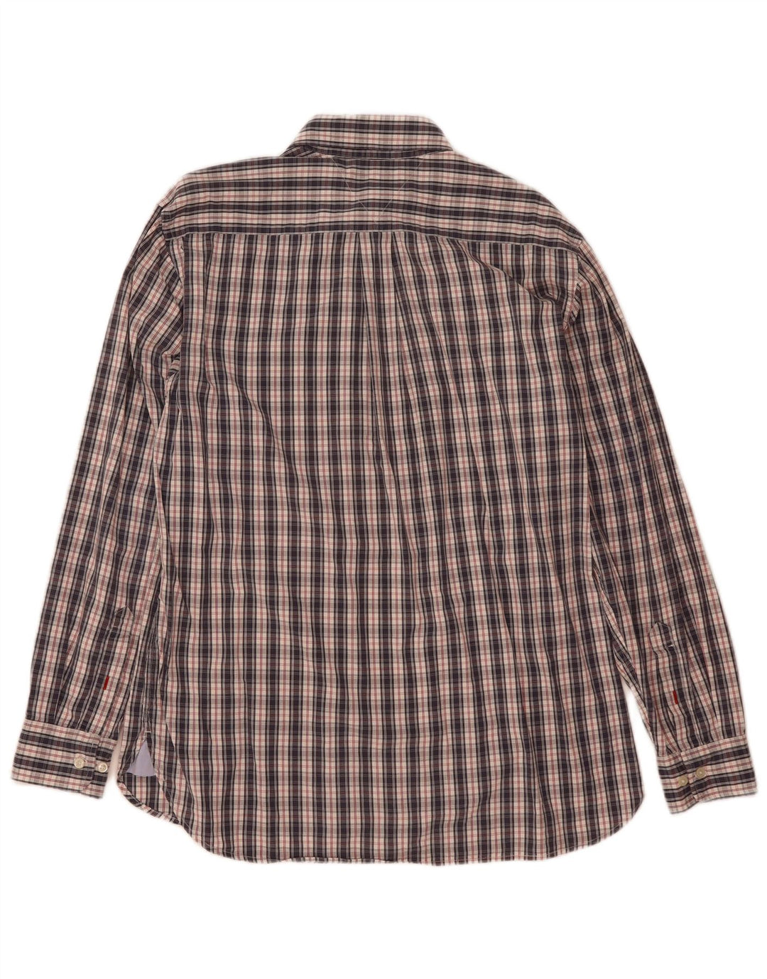 Camisa masculina Tommy Hilfiger grande xadrez azul marinho