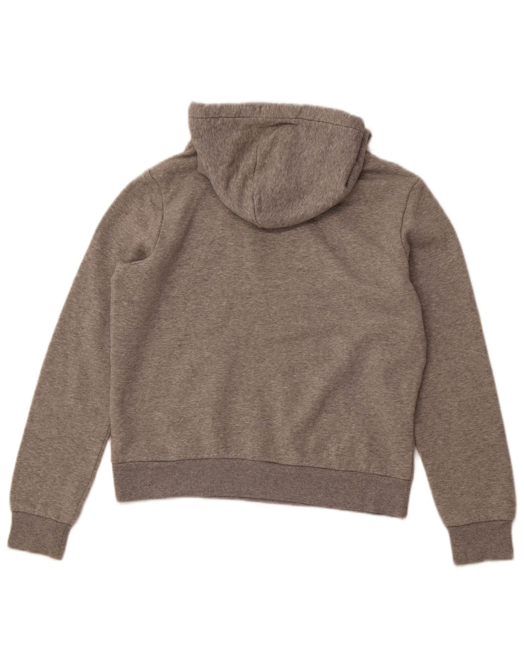 CONVERSE Womens Hoodie Jumper UK 14 Medium Grey Cotton