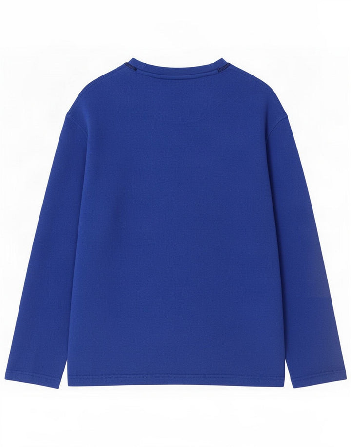 Chaps Mens Fleece Jumper Médio Poliéster Azul