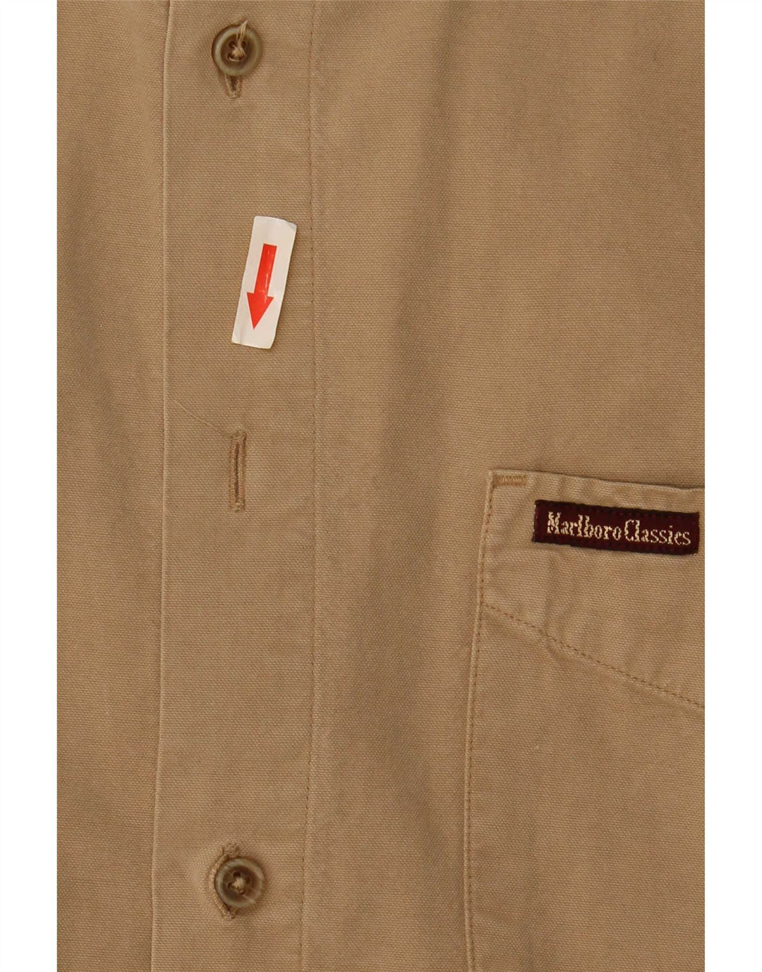 Camisa masculina Marlboro Classics grande algodão bege