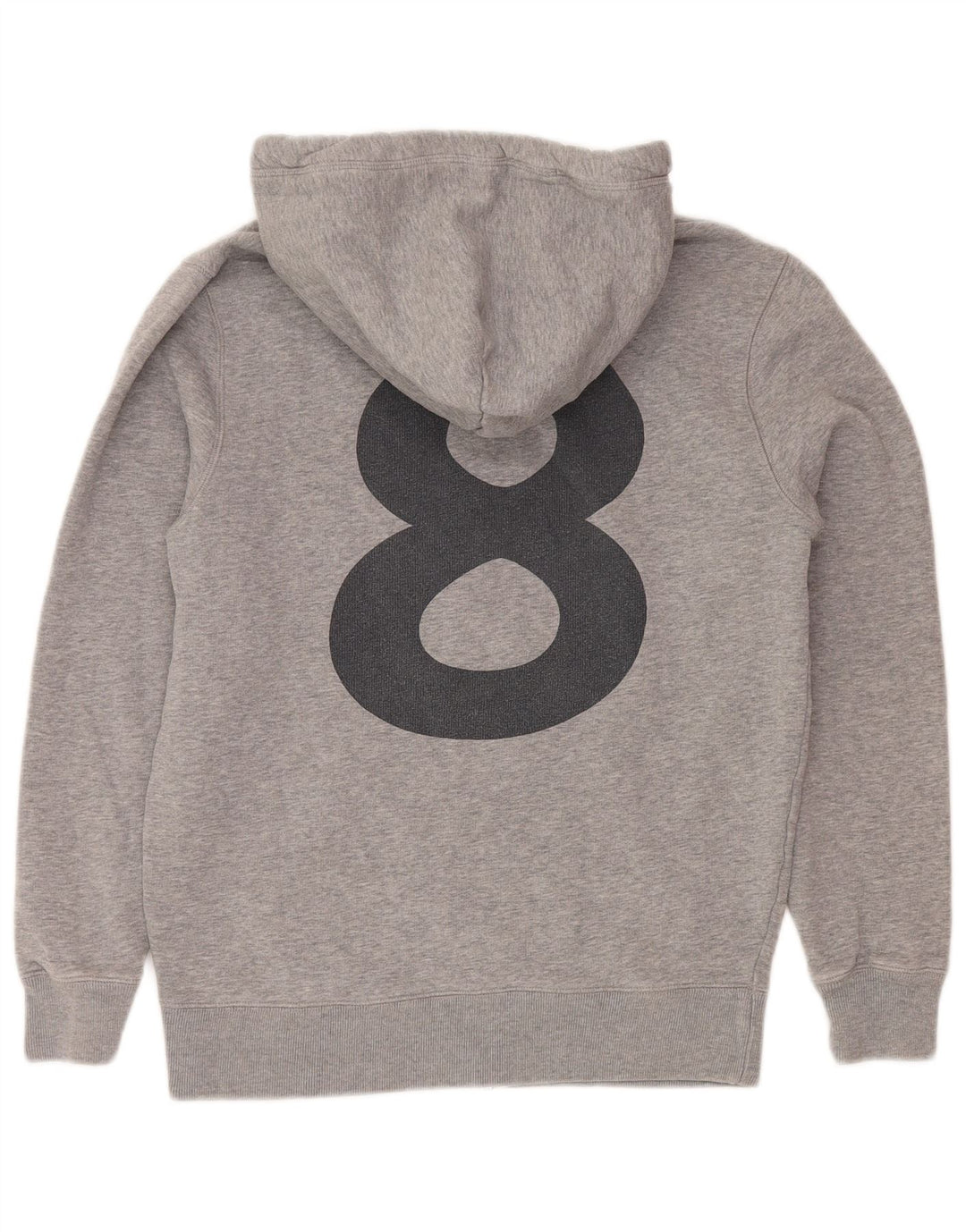Suéter masculino com capuz e zíper gráfico Jack Wills algodão cinza médio