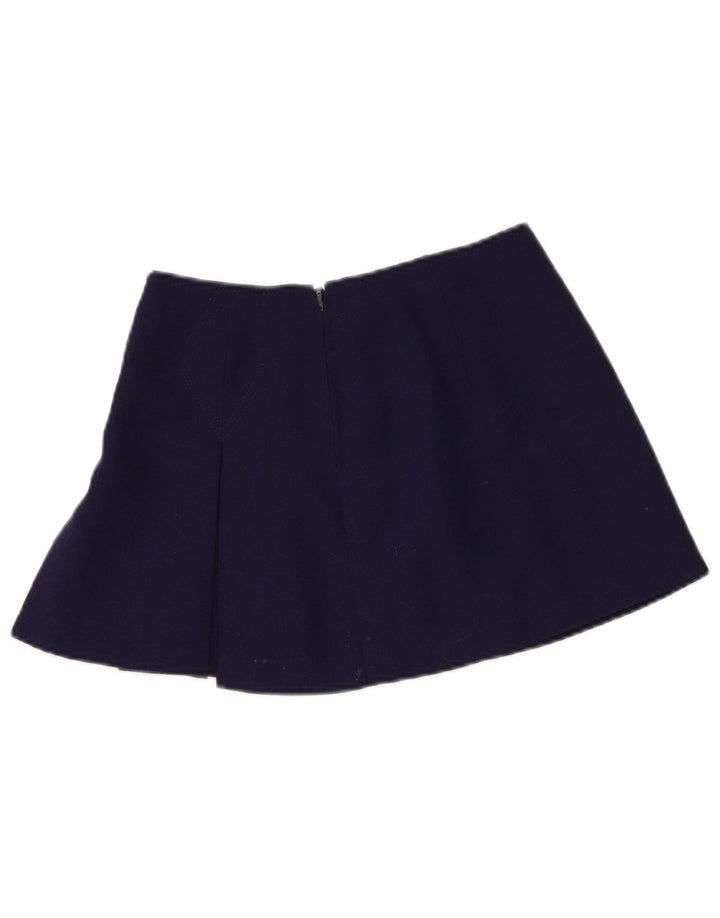 Minissaia feminina vintage W30 médio azul marinho